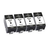 DEFIYAN Black Ink Cartridges Compatible With 934XL 935XL Compatible With Officejet Pro 6812 6830 6815 6835 6230 6820 Printers(4PCS BLACK)
