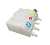 DEFIYAN CMYK 500ml Ink Cartridge Dual Outlet Empty Tank Eco Solvent Ink Compatible With DTF Printers Compatible With Ink Circulation White Tank