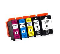 DEFIYAN Compatible 202XL Ink Cartridges Compatible With XP-6000 XP-6005 XP-6100 XP-6105 Printers(T202XL-5COLOR 1SET)