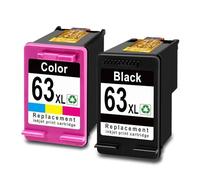 DEFIYAN Compatible 63xl Ink Cartridge Compatible With 2130 1110 1111 1112 2131 2132 Printers(63XL 1BLACK1COLOR)