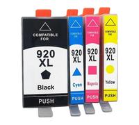 DEFIYAN Compatible 920XL Ink Cartridge Compatible With Officejet 6000 6500 Wireless 6500A 7000 7500 7500A Printers(1SET(4PC))