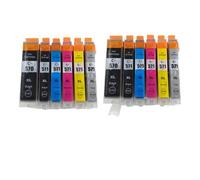 DEFIYAN Compatible Color Ink Cartridge Compatible With MG7750 MG7751 PGI-570XL PGI-570 CLI-571XL CLI-571(2 SETS)