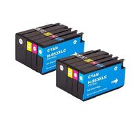 DEFIYAN Compatible Color Inkjet Ink Cartridge Compatible With 953 957 XL 953XL 957XL OfficeJet Pro 7720 7740 8710 8720 Printers(2BK2C2M2Y)