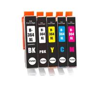 DEFIYAN Compatible Ink Cartridge 364XL Compatible With B8550 B8553 B8558 C5324 C5370 C5373 C5380 C5383 C309 C310 C410(1 SET 5PCS)