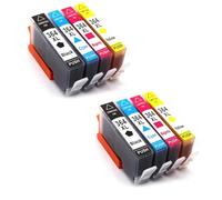 DEFIYAN Compatible Ink Cartridge 364XL Compatible With HP364 Compatible With Photosmart B8550 B8553 B8558 C6380 C6383 C5324 C5383 C5380 C6324 Printer(2BK 2C 2Y 2M)