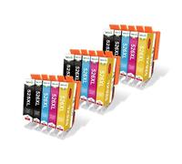 DEFIYAN Compatible Ink Cartridge 525 526 XL Compatible With PGI 525XL CLI 526XL Compatible With IP4850 IP4950 IX6550 MG5150 MG5250 MG5350 Printers(15PCS)