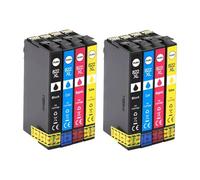 DEFIYAN Compatible Ink Cartridge 822XL T822 T822XL120-S Compatible With WorkForce Pro WF-3820 WF-4820 WF-4830 WF-4834 Color Inkjet Printer(8pcs 2set)