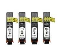 DEFIYAN Compatible Ink Cartridge Compatible With 178 178XL B109 B110 B210 C309 C310 C410 D5463 D5460 D5468 Printers 178 XL 178XL(4 BLACK)