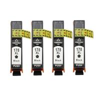 DEFIYAN Compatible Ink Cartridge Compatible With 178 178XL Compatible With B109 B110 B210 C309 C310 C410 D5463 D5460 D5468 Printers(4 BLACK)