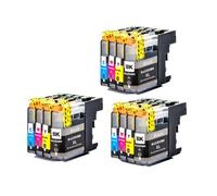 DEFIYAN Compatible Ink Cartridge Compatible With 203XL LC203 LC203XL Compatible With MFC-J4320DW J4420DW J4620DW J5520DW J5620DW J5720DW J460DW(3set 12colors)