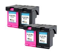 DEFIYAN Compatible Ink Cartridge Compatible With 61XL 61 4500 4502 5530 1050 2050 3050 3054 3000 1000 1050 Printers(2BLACK 2COLOR)