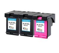 DEFIYAN Compatible Ink Cartridge Compatible With 61XL 61 4500 4502 5530 1050 2050 3050 3054 3000 1000 1050 Printers(2BLACK 1COLOR)