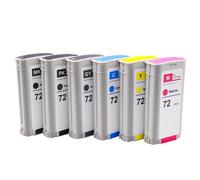 DEFIYAN Compatible Ink Cartridge Compatible With 72 With Chip Dye Ink Compatible With T610 T620 T770 T790 T795 T1100 T1120 T1200 T2300 Printers(PBK C M Y GY MBK)