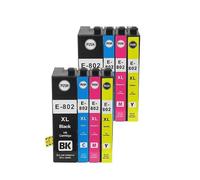 DEFIYAN Compatible Ink Cartridge Compatible With 802 802XL T802 WorkForce EC4020 EC4030 EC4040 Refurbish printer(2SETS)