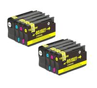 DEFIYAN Compatible Ink Cartridge Compatible With 950 951 XL 950XL 951XL Compatible With Officejet Pro 251dw 276dw 8100(2 SETS)