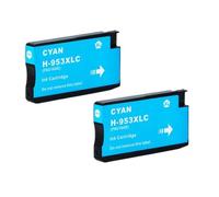 DEFIYAN Compatible Ink Cartridge Compatible With 953XL Compatible With Officejet Pro 7720 7730 7740 8210 8218 8710 8715 8718 8720 8725(2PCS CYAN)