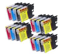 DEFIYAN Compatible Ink Cartridge Compatible With DCP Series DCP-J140W DCP-145C DCP-165C DCP-185C DCP-195C DCP-197C Models Compatible With LC38 LC11 LC61 LC63 LC65 LC67 LC980 LC1100 LC990(4 SET)