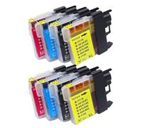 DEFIYAN Compatible Ink Cartridge Compatible With DCP Series DCP-J140W DCP-145C DCP-165C DCP-185C DCP-195C DCP-197C Models Compatible With LC38 LC11 LC61 LC63 LC65 LC67 LC980 LC1100 LC990(2 SET)