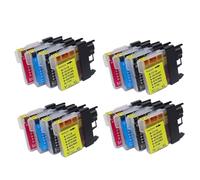 DEFIYAN Compatible Ink Cartridge Compatible With DCP Series Including Models J140W J145C J165C J185C J195C J197C Compatible With LC38 LC11 LC61 LC63 LC65 LC67 LC980 LC1100 LC990(4 SET)