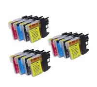 DEFIYAN Compatible Ink Cartridge Compatible With DCP Series Including Models J140W J145C J165C J185C J195C J197C Compatible With LC38 LC11 LC61 LC63 LC65 LC67 LC980 LC1100 LC990(3 SET)