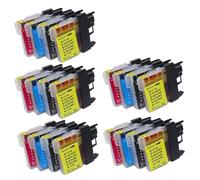 DEFIYAN Compatible Ink Cartridge Compatible With DCP Series Including Models J140W J145C J165C J185C J195C J197C Compatible With LC38 LC11 LC61 LC63 LC65 LC67 LC980 LC1100 LC990(5 SET)