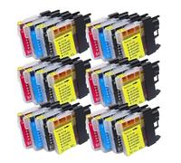 DEFIYAN Compatible Ink Cartridge Compatible With DCP Series Models J140W J145C J165C J185C J195C J197C Compatible With LC38 LC11 LC61 LC63 LC65 LC67 LC980 LC1100 LC990(6 SET)