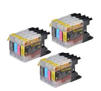 DEFIYAN Compatible Ink Cartridge Compatible With LC12 LC40 LC71 LC73 LC75 LC400 LC1220 LC1240 Compatible With MFC-J6910CDW J6710CDW DCP-J525N(3set 12colors)