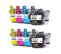 DEFIYAN Compatible Ink Cartridge Compatible With LC431 LC431XL Compatible With DCP-J1050DW DCP-J1140DW MFC-J1010DW Printers(2SET LC431)