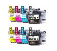 DEFIYAN Compatible Ink Cartridge Compatible With LC431 LC431XL Compatible With DCP-J1050DW DCP-J1140DW MFC-J1010DW Printers(2SET LC431XL)