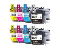 DEFIYAN Compatible Ink Cartridge Compatible With LC472 LC472XL Compatible With MFC-J2340DW MFC-J3540DW MFC-J3940DW Printers(2SETS LC472(CMYK))