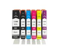 DEFIYAN Compatible Ink Cartridge Compatible With PGI-580 CLI-581 Compatible With TR7550 TR8550 TS6150 TS6151 TS8150 Printers(6PK)