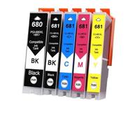 DEFIYAN Compatible Ink Cartridge Compatible With PGI-680 CLI-681 Compatible With TR7560 TR8560 TS6160 TS8160 TS9160(5 COLOR)