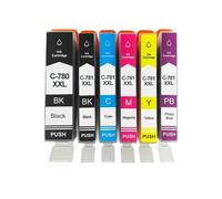 DEFIYAN Compatible Ink Cartridge Compatible With PGI-780 CLI-781 Compatible With TR8570 TS9170 TS7180 TS707 TS8370 TS6370 TS9570(6Color 1set)