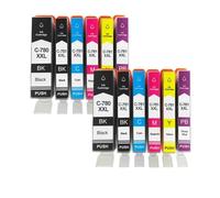 DEFIYAN Compatible Ink Cartridge Compatible With PGI-780 CLI-781 Compatible With TR8570 TS9170 TS7180 TS707 TS8370 TS6370 TS9570(6Color 2set)