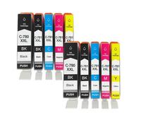 DEFIYAN Compatible Ink Cartridge Compatible With PGI-780 CLI-781 Compatible With TR8570 TS9170 TS7180 TS707 TS8370 TS6370 TS9570(5Color 2set)