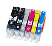 DEFIYAN Compatible Ink Cartridge Compatible With PGI-850 CLI-851 Compatible With MG5480 MG6380 MG6400 MG7180 IP7280 MX728 MX928 IP8780 Printers(6 COLOR)