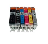 DEFIYAN Compatible Ink Cartridge Compatible With PGI770 CLI771 Compatible With MG7770 Printer(1 SET 6COLORS)