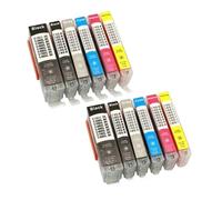 DEFIYAN Compatible Ink Cartridge Compatible With PGI850 CLI851 Compatible With MG7580 IP7280 IP8780 MX728 MX928 IX6780 IX6880 Printers(6COLOR 2SET)