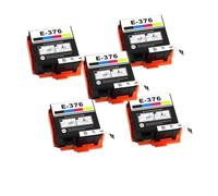 DEFIYAN Compatible Ink Cartridge Compatible With PictureMate PM-525 T3760 T376 E376 E-376 Inkjet Cartridge(5PCS T376)