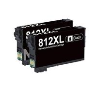 DEFIYAN Compatible Ink Cartridge Compatible With Pro WF7820 WF7840 WF7310 EC C7000 Printers T812 XL Ink(2PK-2BK)