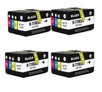DEFIYAN Compatible Ink Cartridge Compatible With T120 T520 Printers Replacement Compatible With 711 711XL(4SET)