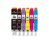 DEFIYAN Compatible Ink Cartridge Compatible With TR7550 TR8550 TS6150 TS705 TS9120 PGI-580 CLI-581 PGI-580XL CLI-580XL(6PK)
