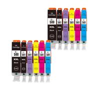 DEFIYAN Compatible Ink Cartridge Compatible With TR7550 TR8550 TS6150 TS705 TS9120 PGI-580 CLI-581 PGI-580XL CLI-580XL(12PK)