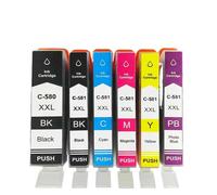 DEFIYAN Compatible Ink Cartridge Compatible With TS8250 TS705 TR7550 PGI-580 CLI-581 Inkjet Ink Set 580 581 PGI580 PGI580XXL CLI581 CLI581XXL(1SET(6PCS))