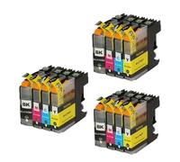 DEFIYAN Compatible Ink Cartridge LC161 LC163 Compatible With MFC470DW MFC650DW MFCJ870DW DCPJ152W DCPJ552DW DCPJ752DW MFCJ245 Printer(3 Sets(12pcs))