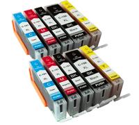 DEFIYAN Compatible Ink Cartridge PGI-150 CLI-151 Compatible With IP7210 IP8710 MX721 IX6810 MG6310 MG5610 MG5410 MG5510(10pk-150BK 151BCMY)