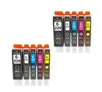 DEFIYAN Compatible Ink Cartridge PGI-220 CLI-221 Compatible With MP540 MP545 MP558 MP560 MP568 MP620 MP638 MX870 IP4600 Printers(2 SETS (10 PCS))