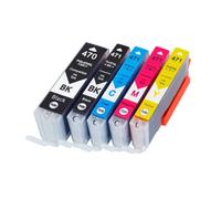 DEFIYAN Compatible Ink Cartridge PGI-470 CLI-471 Compatible With MG6840 MG5740 TS5040 TS6040 Printers(1SET)