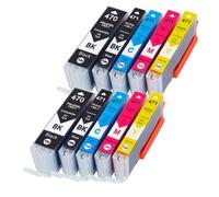 DEFIYAN Compatible Ink Cartridge PGI-470 CLI-471 Compatible With MG6840 MG5740 TS5040 TS6040 Printers(2SET)