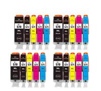 DEFIYAN Compatible Ink Cartridge PGI 570 XL CLI 571 Compatible With MG5750 MG5751 MG5752 MG6850 MG7750 MG6853 MG7753 TS505 Series(4SET 5PCS)